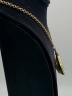 Genovit - De Luxe Antimagnetic Mainspring Gold Tone Watch on Gold Tone Chain Necklace - 29"