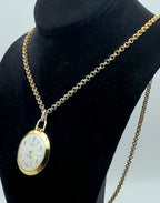 Genovit - De Luxe Antimagnetic Mainspring Gold Tone Watch on Gold Tone Chain Necklace - 29"