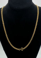 Genovit - De Luxe Antimagnetic Mainspring Gold Tone Watch on Gold Tone Chain Necklace - 29"