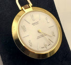 Genovit - De Luxe Antimagnetic Mainspring Gold Tone Watch on Gold Tone Chain Necklace - 29"