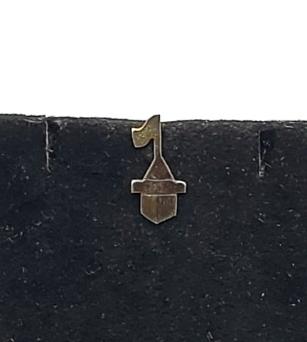Vintage Sterling Silver Flag Lapel Pin