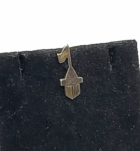 Vintage Sterling Silver Flag Lapel Pin
