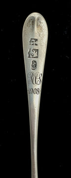 Antique John Vernon 18th Century American Silver Handmade Spoon
