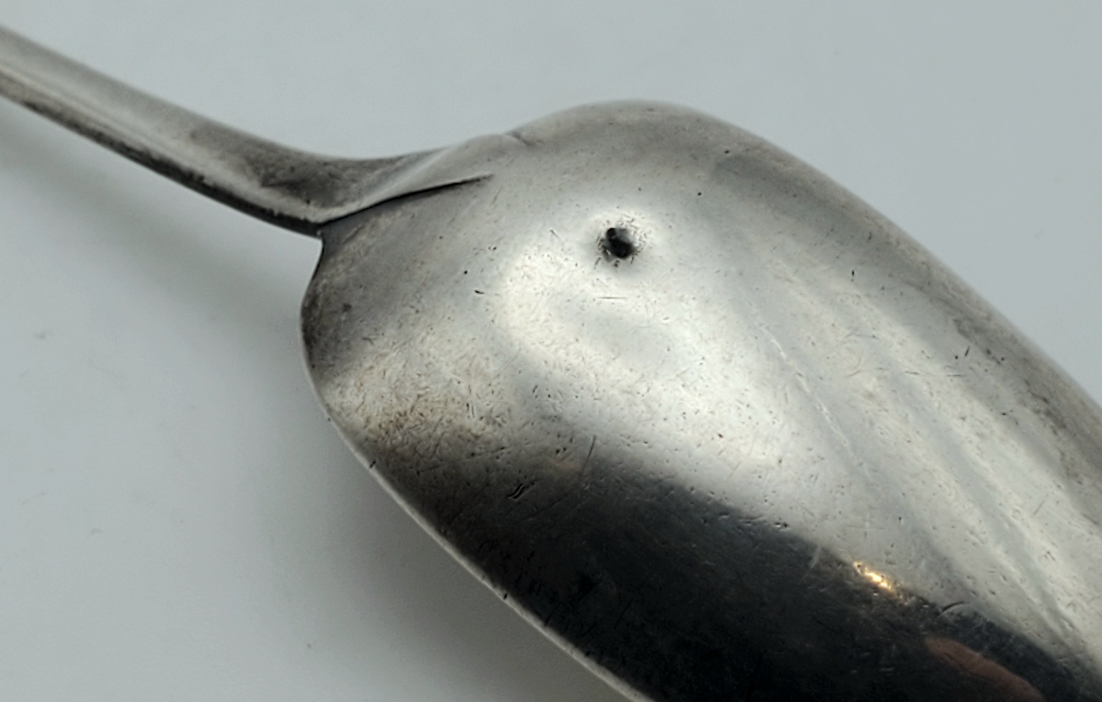 Antique John Vernon 18th Century American Silver Handmade Spoon