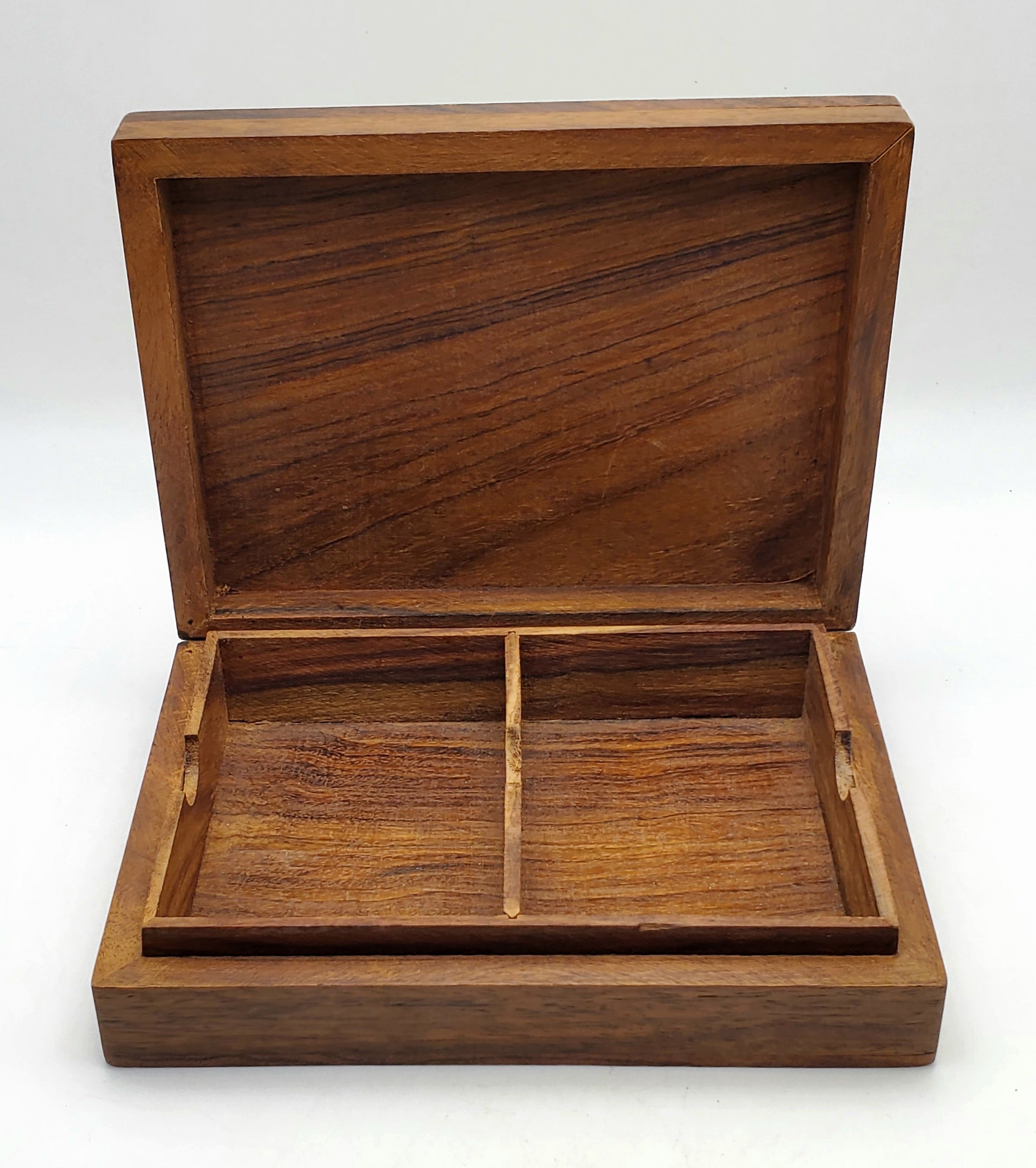 Vintage Hunting Scene Wood Jewelry Box