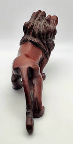 Vintage Hand Carved Wood Lion