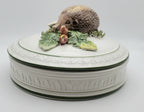 Vintage Hedgehog Hand Decorated Italian Ceramic Lidded Dish