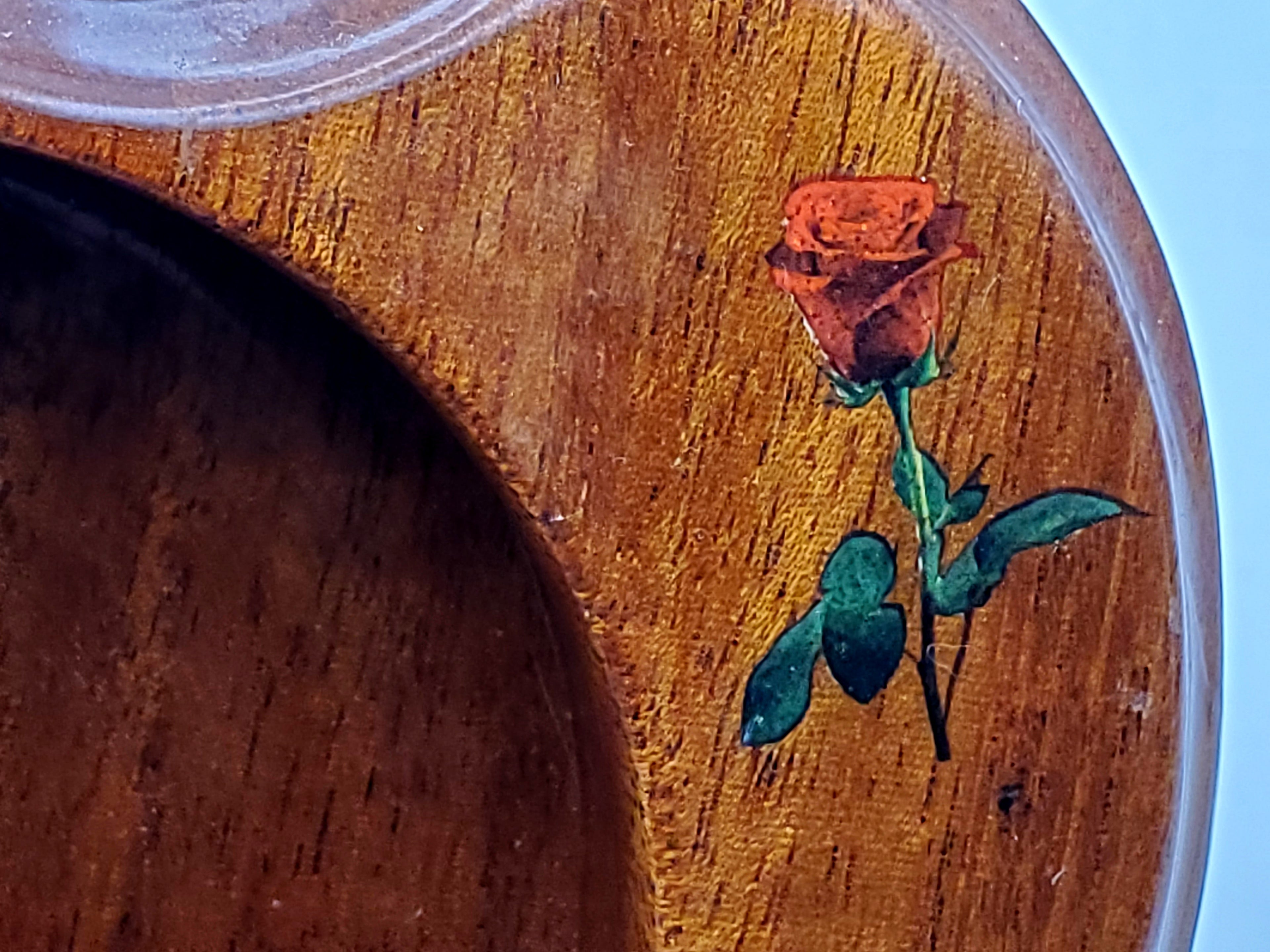 Handcrafted Vintage Kitschy Wood Heart Votive Holder