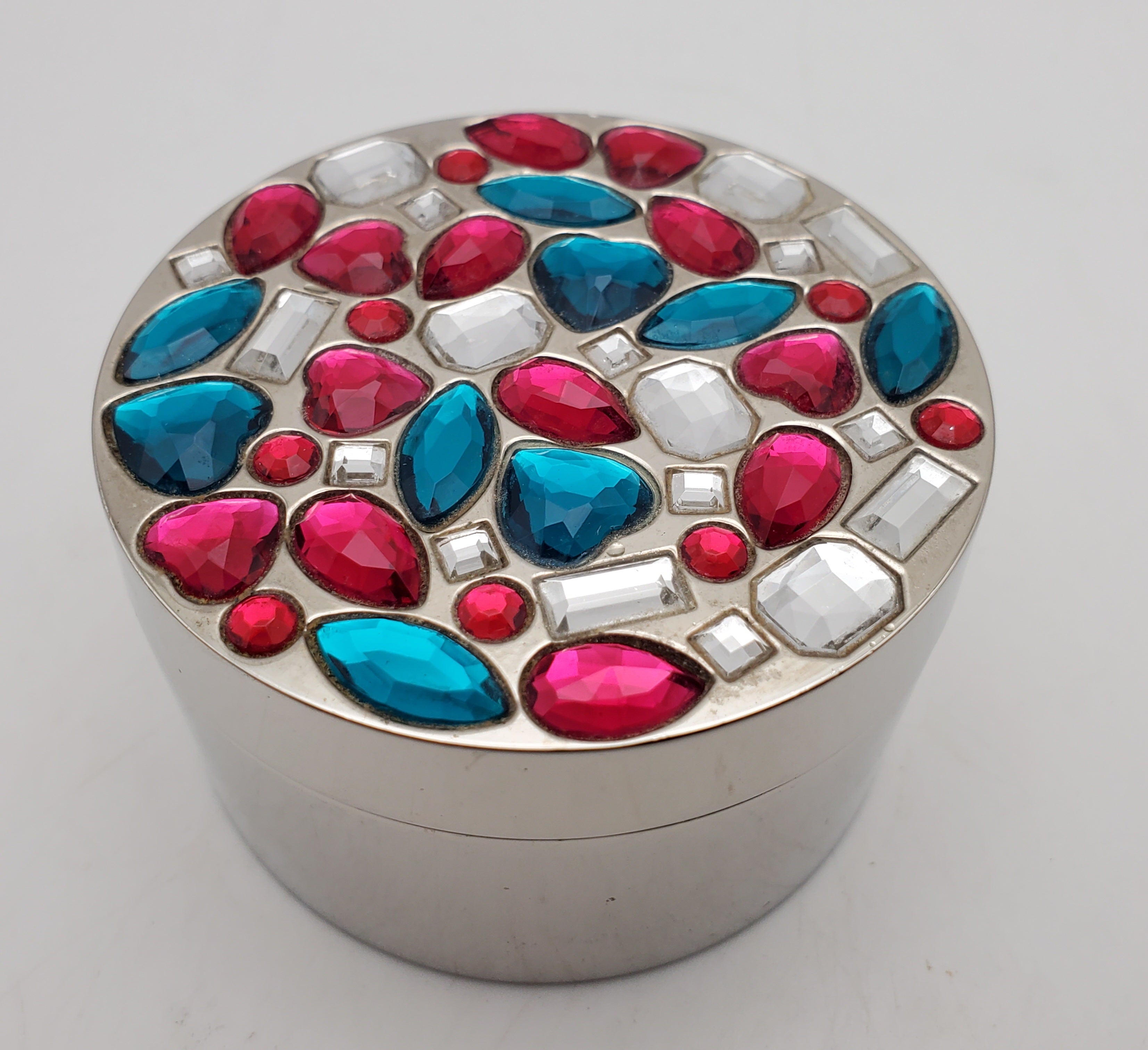 Papyrus - Silver Tone Metal Bewjeweled Keepsake Box