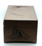 Vintage Tropical Themed Carved Wood Chest