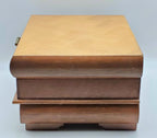 Sankyo - Vintage Wood Parquet Top Music Box Jewelry Box - MISSING DRAWER