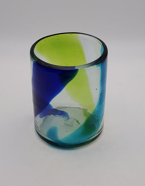 Artisan Colored Swirl Drinking Glass