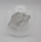 Frosted Glass Swans Ring Dish - DAMAGED
