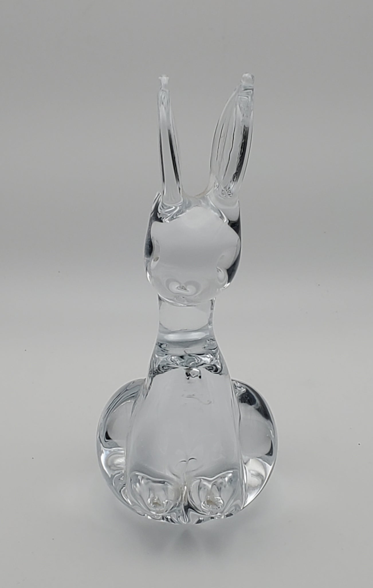 Charming Vintage Crystal Glass Rabbit Paperweight Figurine