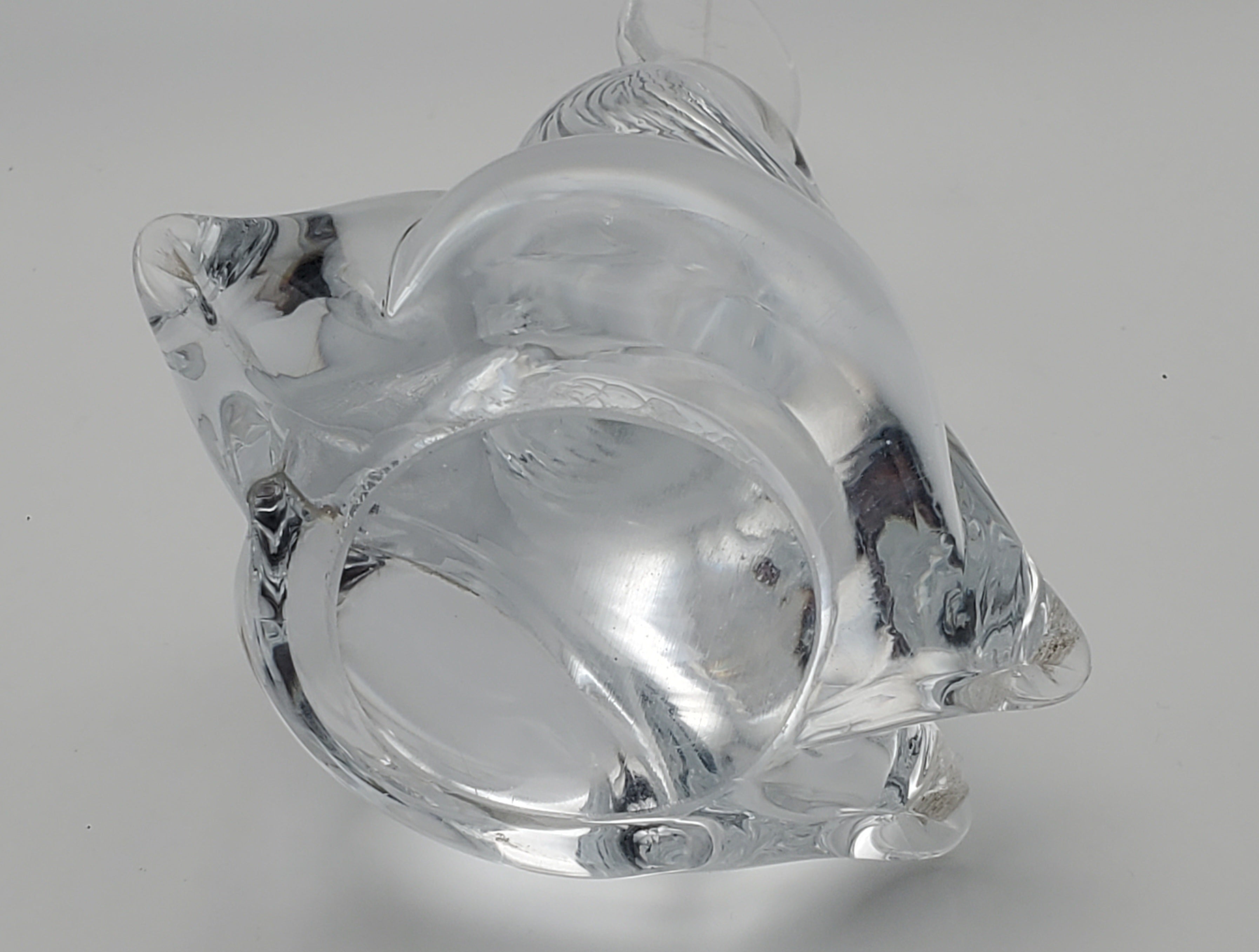 Charming Vintage Crystal Glass Rabbit Paperweight Figurine