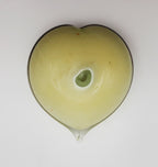 Vintage Large Art Glass Heart Paperweight