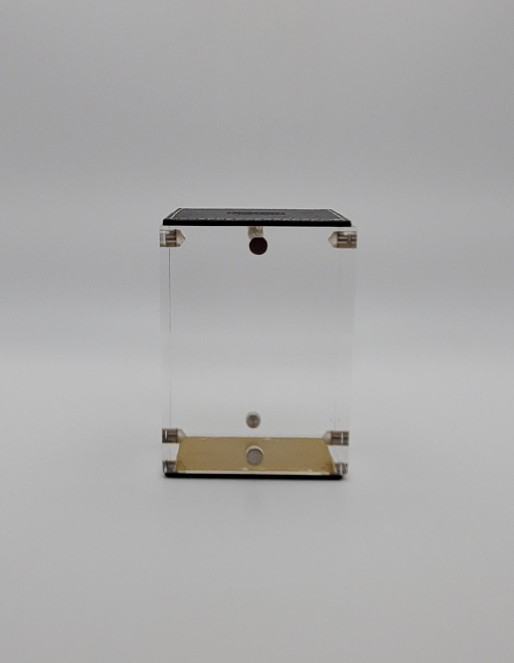 Coach - Vintage Acrylic and Leather Magnetic Photo Cube - INCOMPLETE