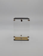 Coach - Vintage Acrylic and Leather Magnetic Photo Cube - INCOMPLETE