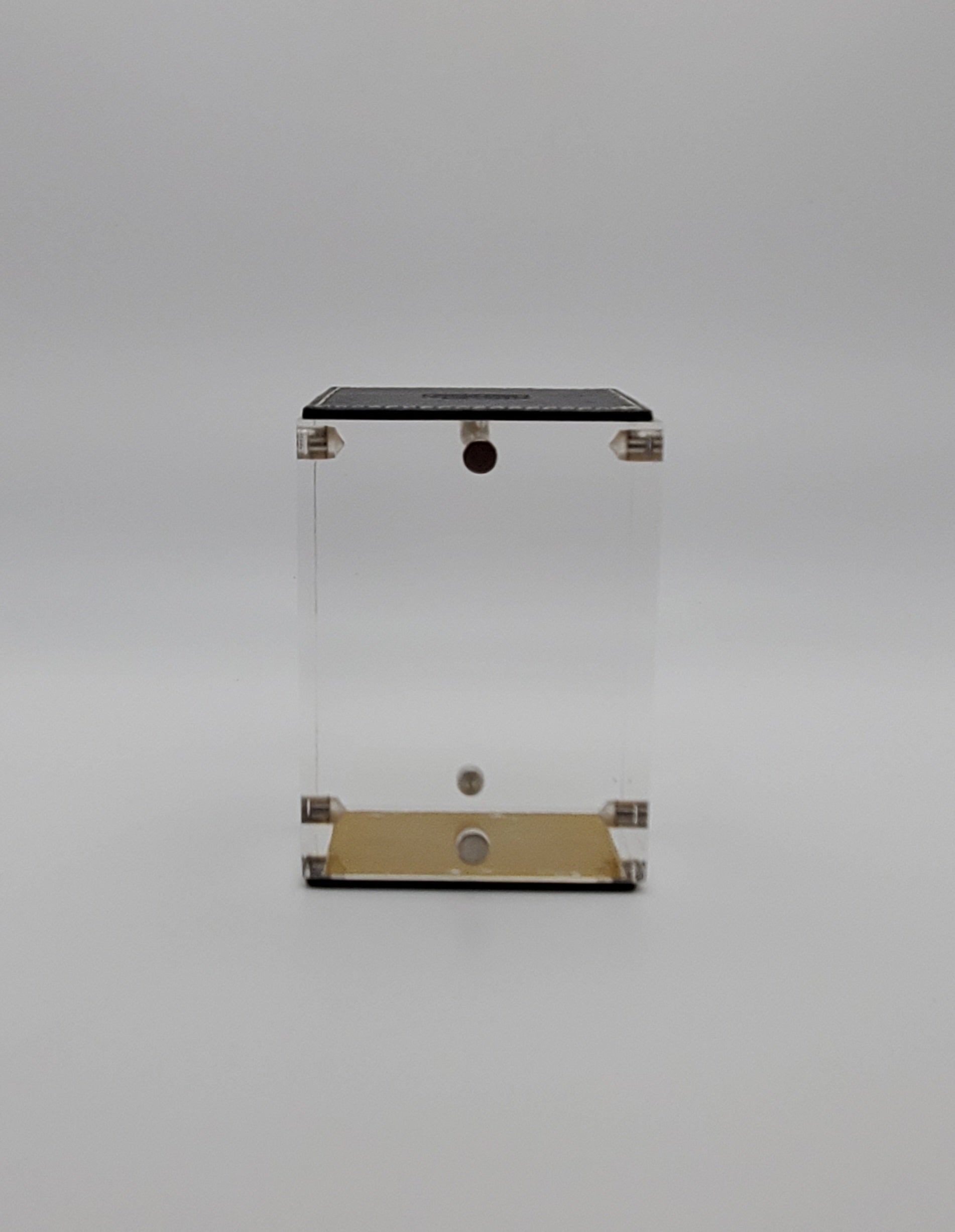 Coach - Vintage Acrylic and Leather Magnetic Photo Cube - INCOMPLETE