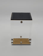 Coach - Vintage Acrylic and Leather Magnetic Photo Cube - INCOMPLETE