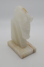 SINGLE Vintage Carved Onyx Horse Head Bookend