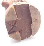 Vintage Chinese Hand Carved Wood Old Man Statue