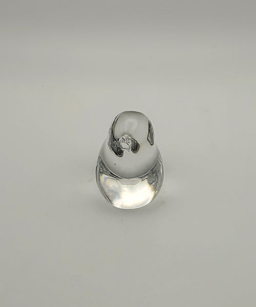 Vintage Colorless Glass Bird Paperweight