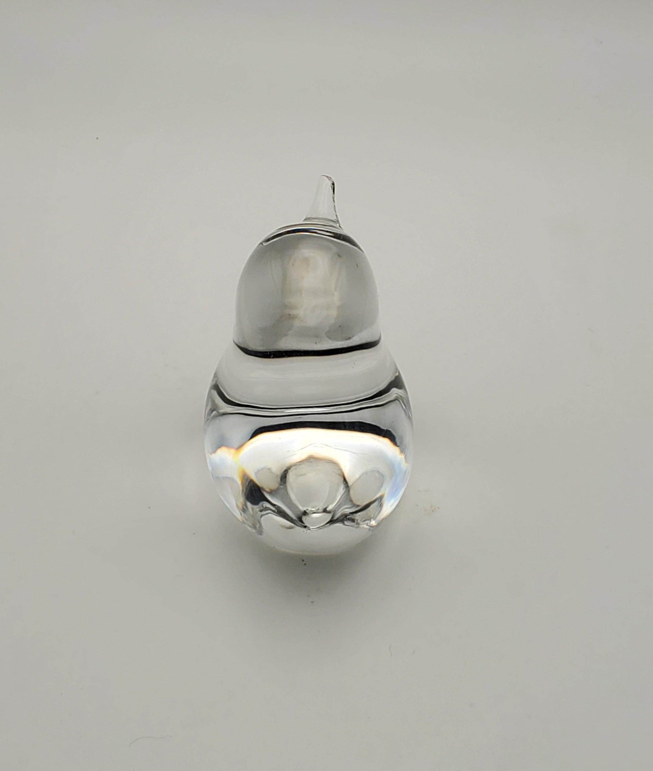 Vintage Colorless Glass Bird Paperweight