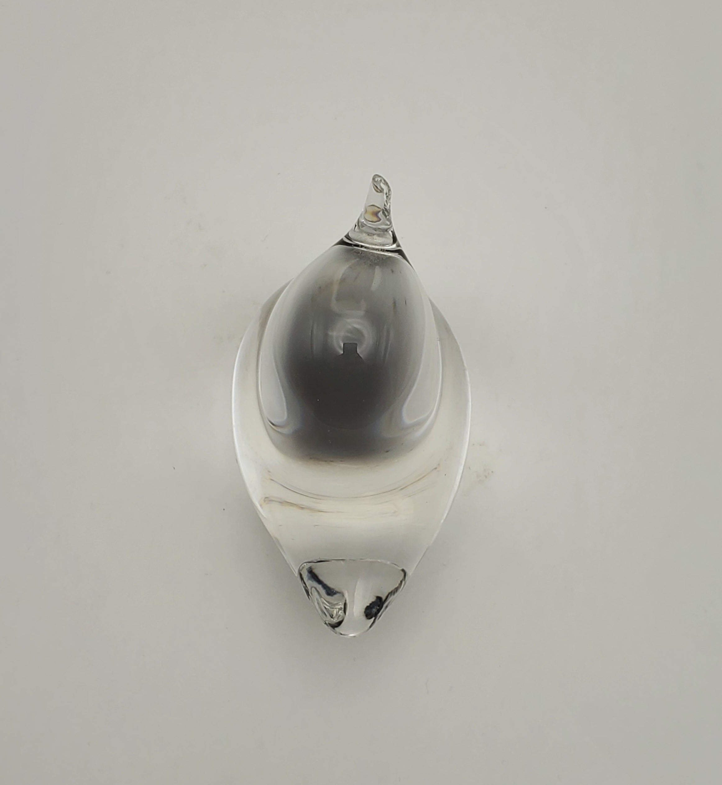 Vintage Colorless Glass Bird Paperweight