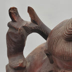 Vintage Hand Carved Wood Chinese Fisherman Sculpture - See Description