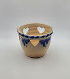 Vintage Salt Glazed Heart Motif Planter