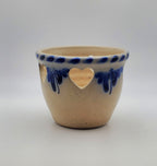 Vintage Salt Glazed Heart Motif Planter