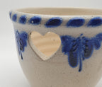 Vintage Salt Glazed Heart Motif Planter