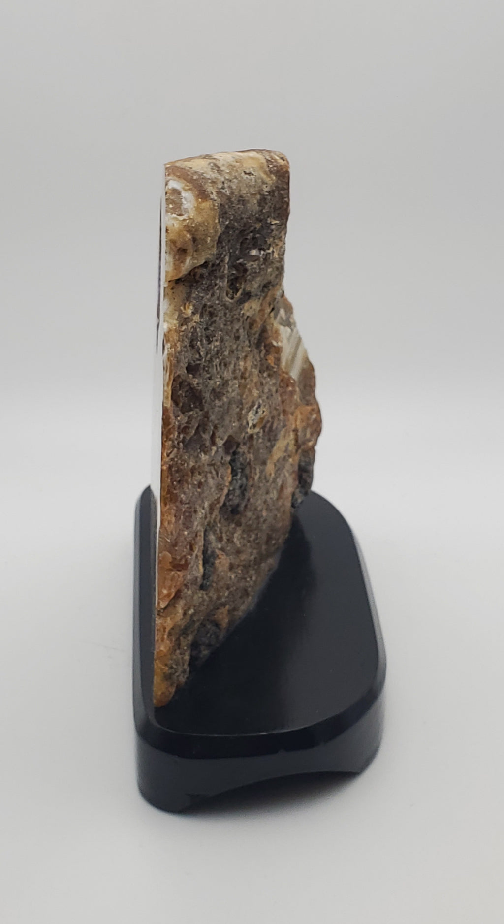 Polished Carved Geode Slice on Stand