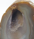 Polished Carved Geode Slice on Stand