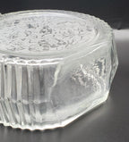 Vintage Etched Glass Decanter Birds and Floral Motif