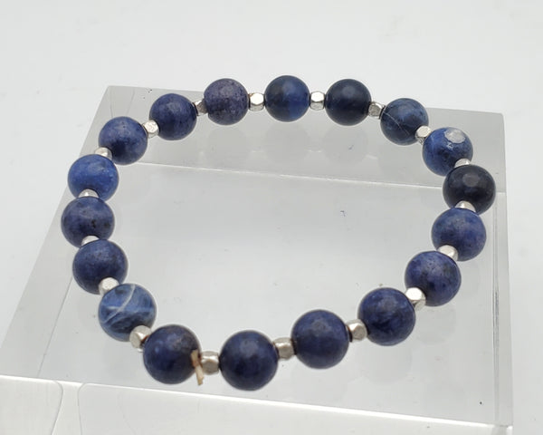 Sodalite Bead Stretch Bracelet