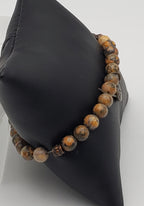 Leopard Skin Jasper Beaded Stretch Bracelet