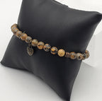 Leopard Skin Jasper Beaded Stretch Bracelet