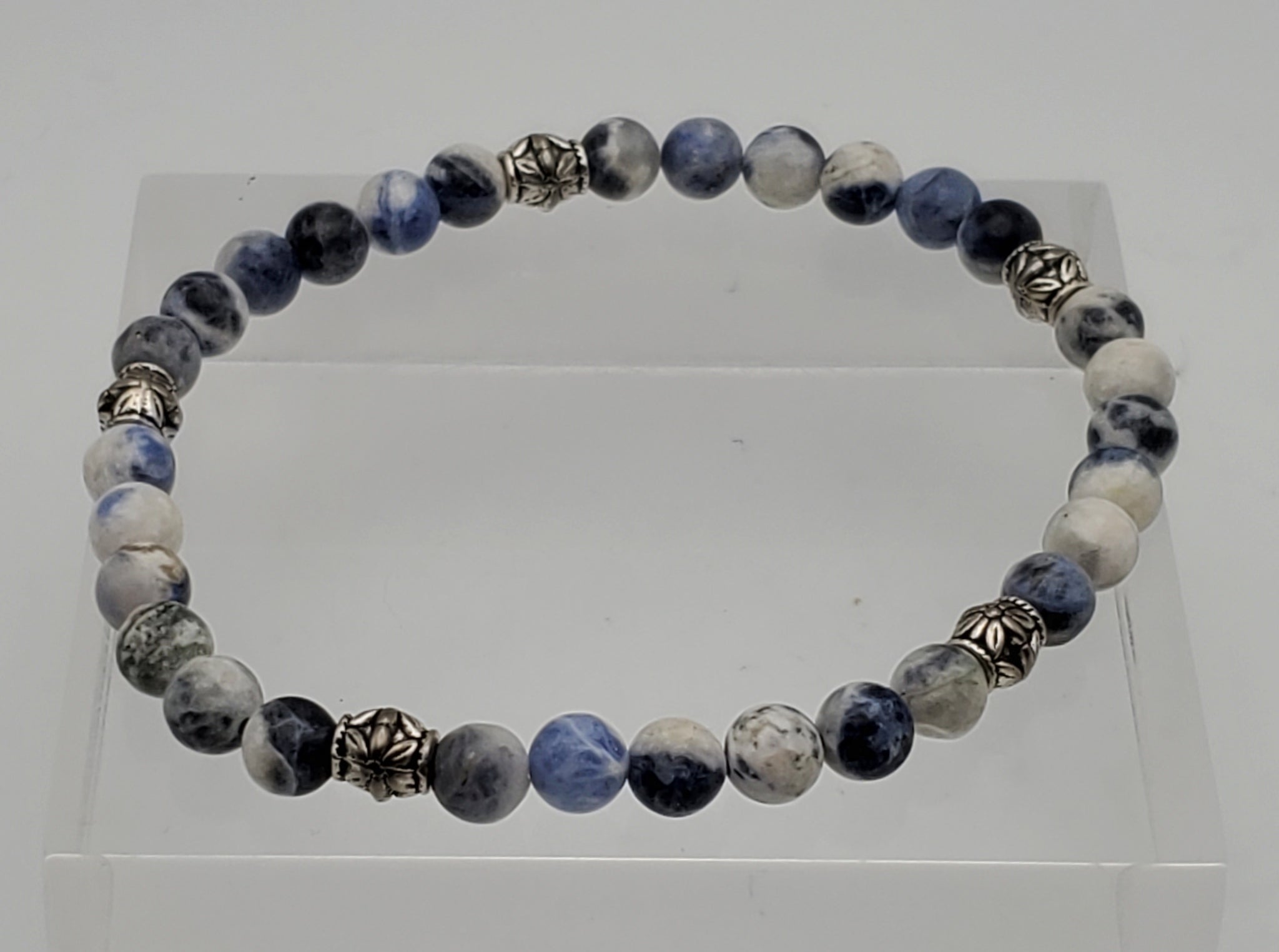 Sodalite Beaded Stretch Bracelet