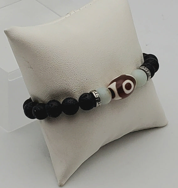 Lava Rock Beads Stretch Bracelet