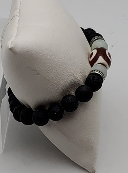 Lava Rock Beads Stretch Bracelet