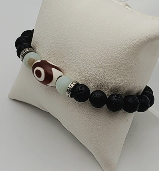 Lava Rock Beads Stretch Bracelet