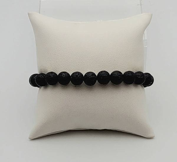 Lava Rock Beads Stretch Bracelet