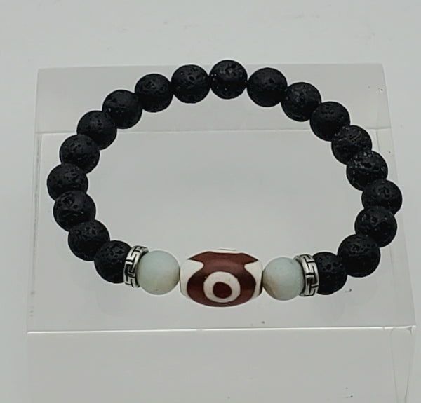 Lava Rock Beads Stretch Bracelet