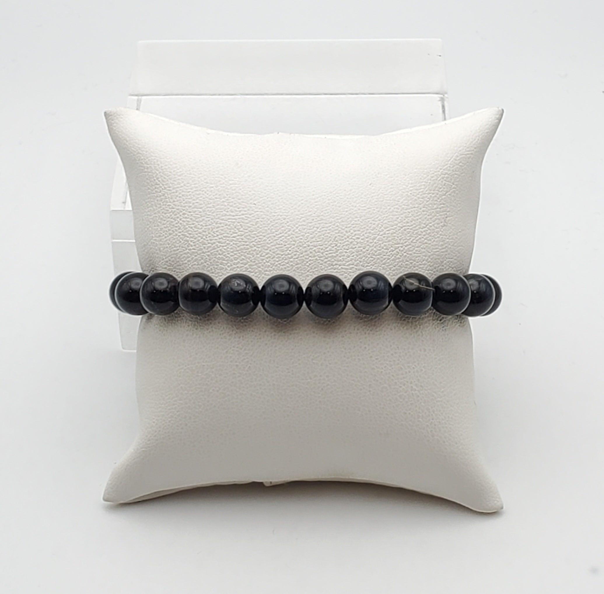 Black Tiger's Eye Beaded Stretch Bracelet
