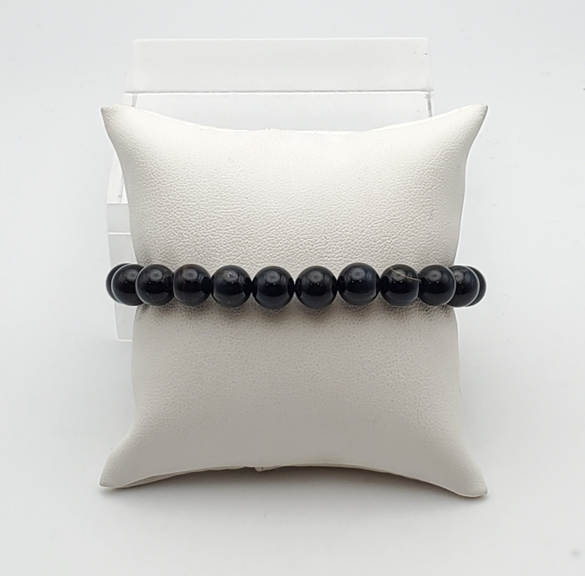 Black Tiger's Eye Beaded Stretch Bracelet