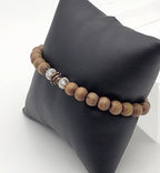 Wood Beaded Stretch Bracelet