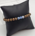 Wood Beaded Stretch Bracelet