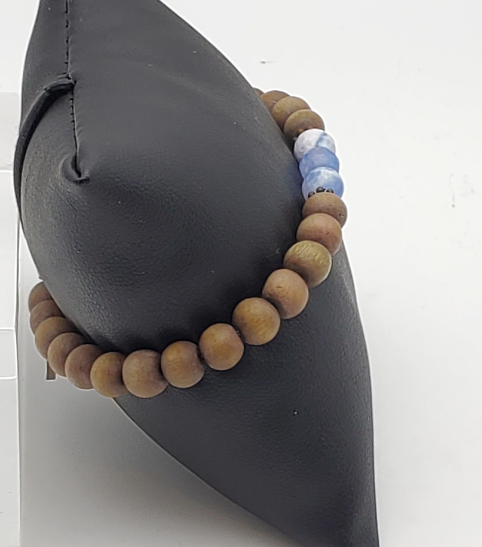 Wood Beaded Stretch Bracelet